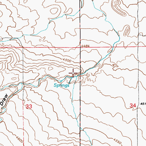 Topographic Map of Forney Draw, WY
