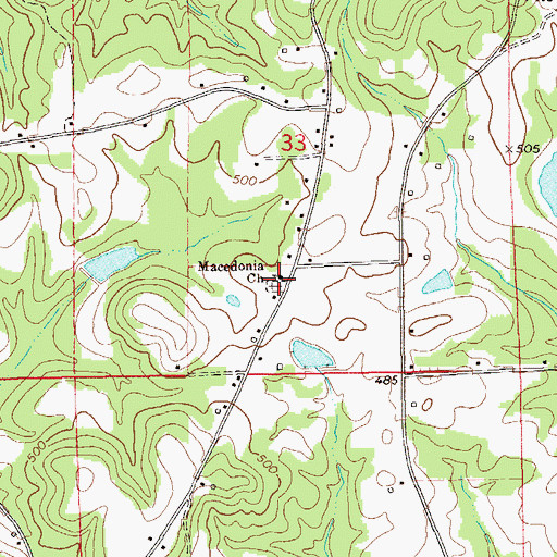 Topographic Map of Macedonia Church, AL