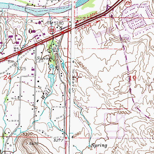 Topographic Map of Fort Caspar Academy, WY