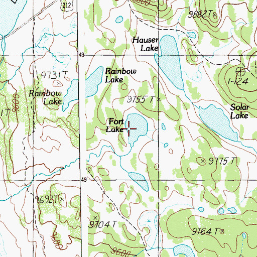 Topographic Map of Fort Lake, WY