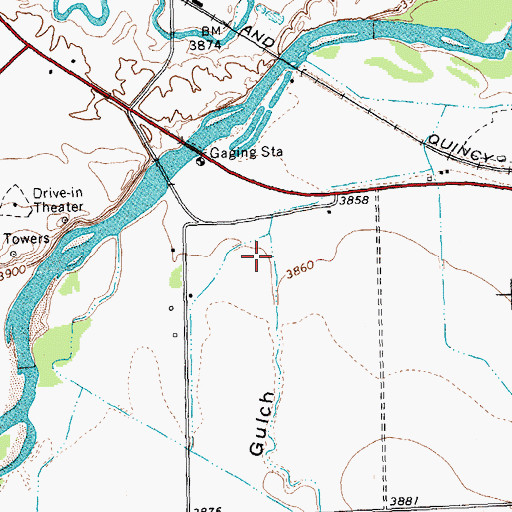 Topographic Map of Foster Gulch, WY