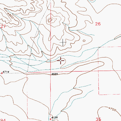 Topographic Map of Fourmile Draw, WY