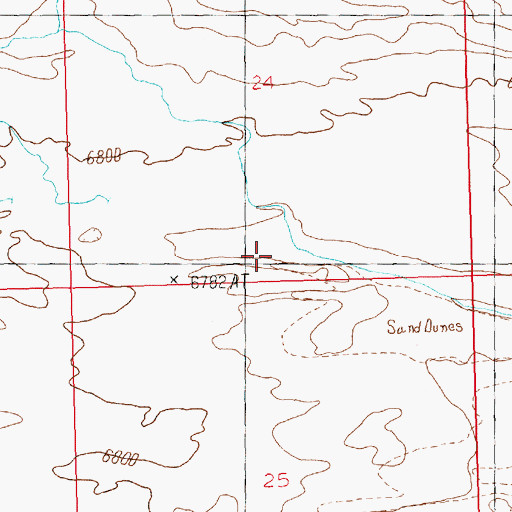 Topographic Map of Fourth of July Wash, WY