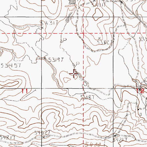 Topographic Map of Frank Draw, WY