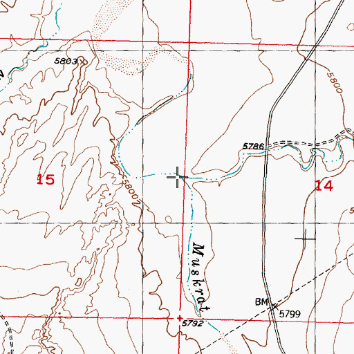 Topographic Map of Fraser Draw, WY