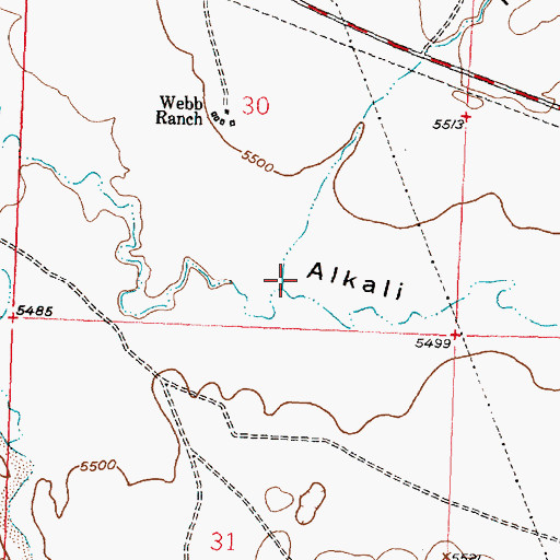 Topographic Map of Frenchie Draw, WY