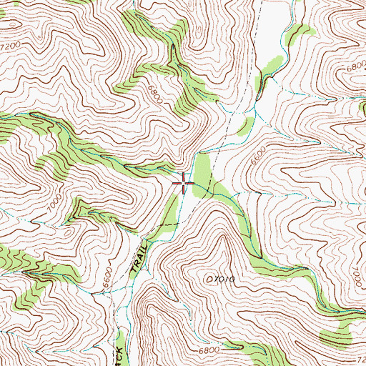 Topographic Map of Frost Creek, WY