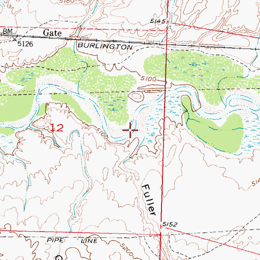 Topographic Map of Fuller Gulch, WY