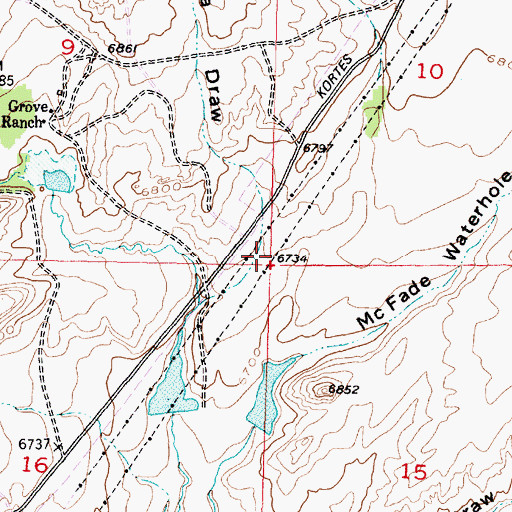 Topographic Map of Galusha Draw, WY