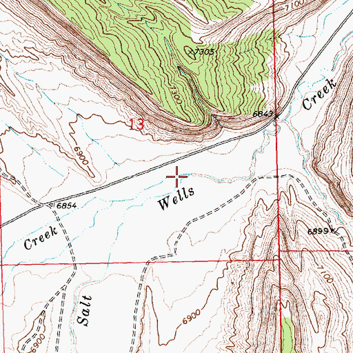 Topographic Map of Gap Creek, WY