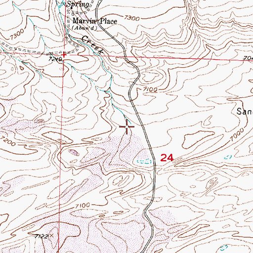 Topographic Map of Garden Creek, WY