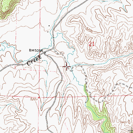Topographic Map of Garden Creek, WY