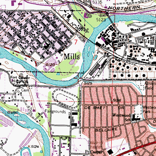 Topographic Map of Garden Creek, WY