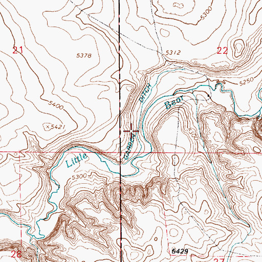 Topographic Map of Garden Ditch, WY