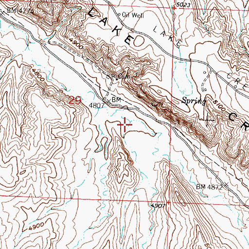 Topographic Map of Gardner Creek, WY