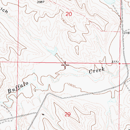 Topographic Map of Gardner Gulch, WY