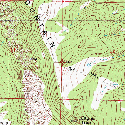 Topographic Map of Gardner Mountain, WY