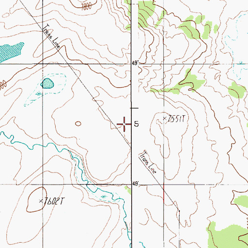 Topographic Map of Gardners Hole, WY