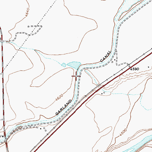 Topographic Map of Garland Canal, WY