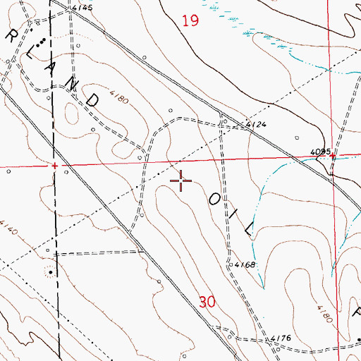 Topographic Map of Garland Oil Field, WY