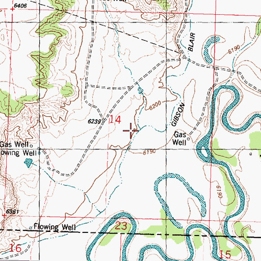 Topographic Map of Garrish Draw, WY