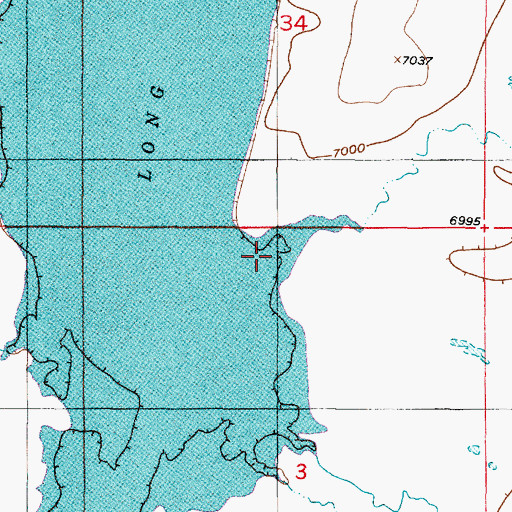Topographic Map of Gates Creek, WY