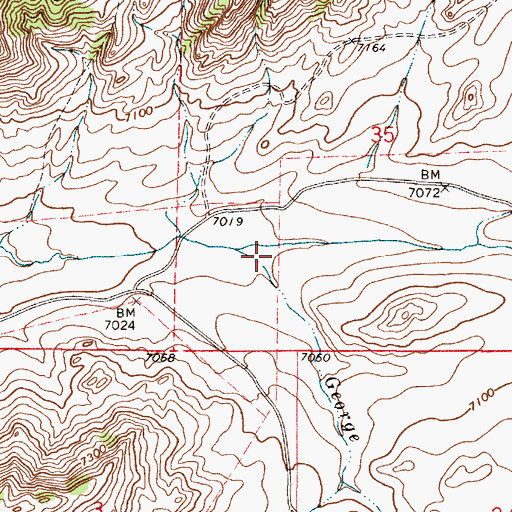 Topographic Map of George Creek, WY