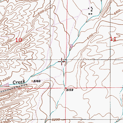 Topographic Map of George Creek, WY