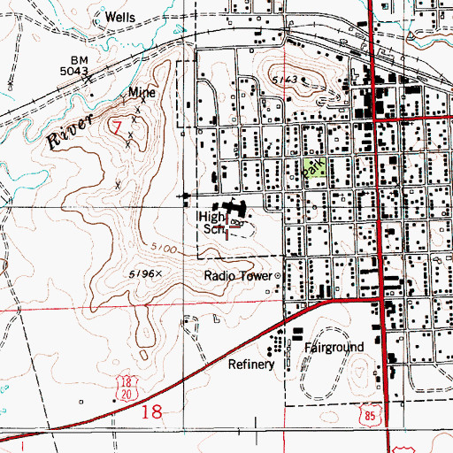 Topographic Map of George Gibson Field, WY