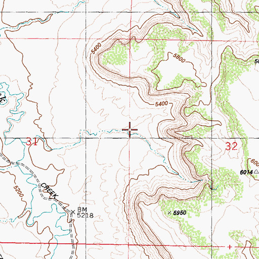 Topographic Map of Ghent Homestead, WY