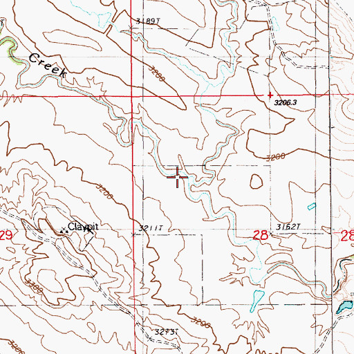 Topographic Map of Ghost Creek, WY