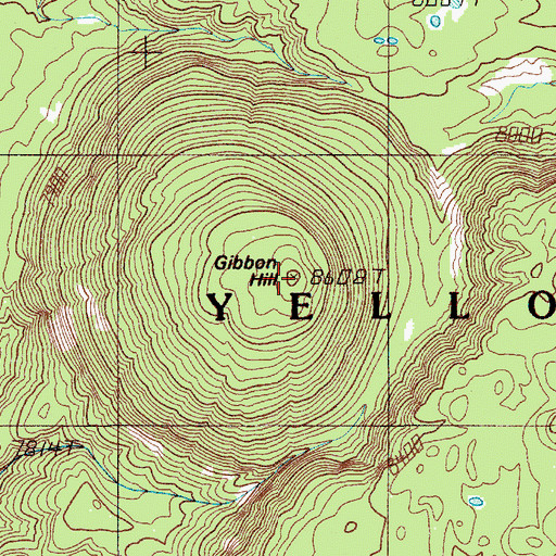 Topographic Map of Gibbon Hill, WY