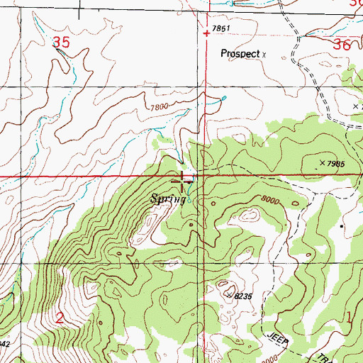 Topographic Map of Gibbs Cabin, WY