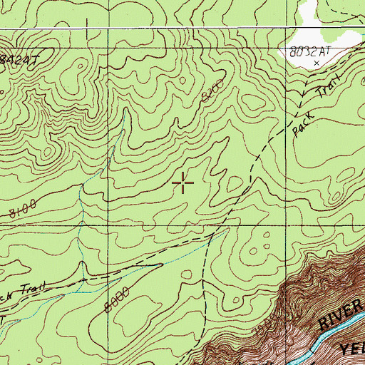 Topographic Map of Glacial Boulder Trail, WY