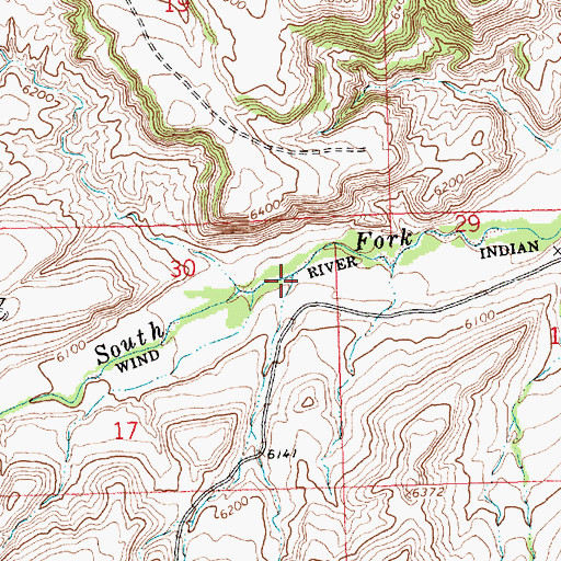 Topographic Map of Goat Creek, WY