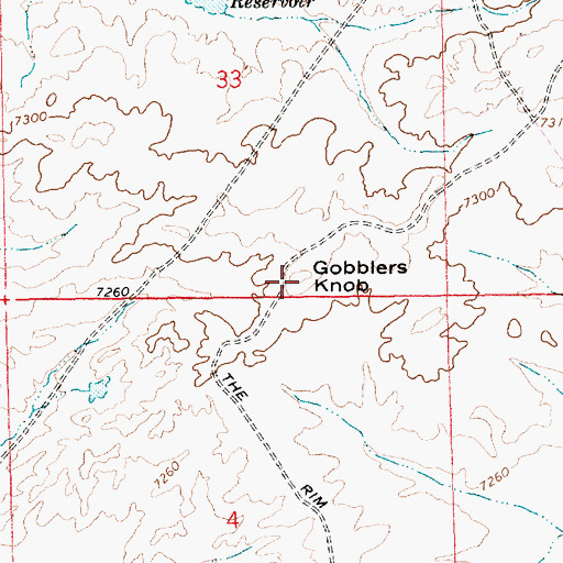 Topographic Map of Gobblers Knob, WY