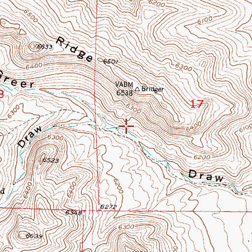 Topographic Map of Goedicke Draw, WY