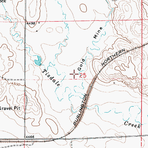 Topographic Map of Gold Mine Draw, WY