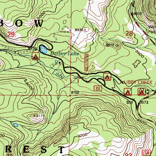 Topographic Map of Gold Run Creek, WY