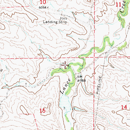 Topographic Map of Golden Draw, WY