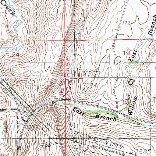 Topographic Map of Gomer Mine, WY