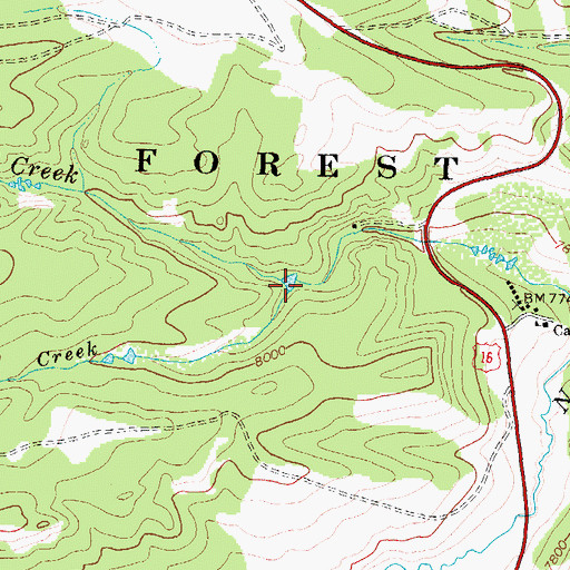 Topographic Map of Goodman Creek, WY