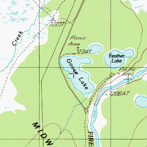 Topographic Map of Goose Lake, WY
