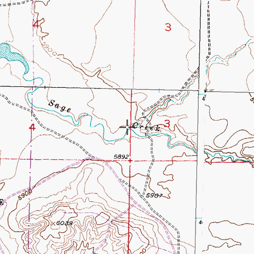 Topographic Map of Gooseberry Creek, WY