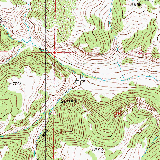 Topographic Map of Gordons Camp, WY