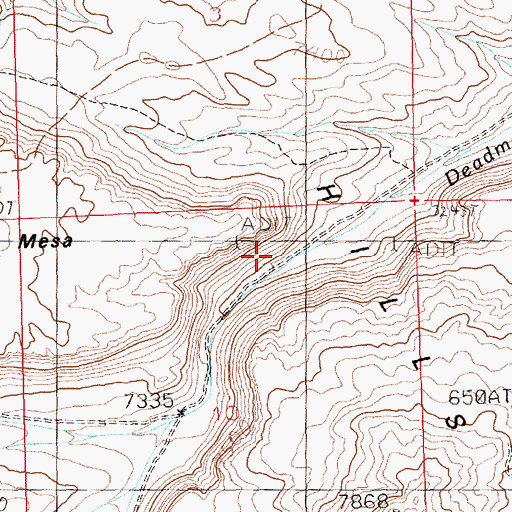 Topographic Map of Gornik Ranch, WY