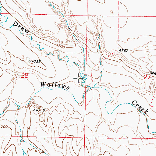 Topographic Map of Gossett Draw, WY