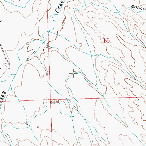 Topographic Map of Gould Canal, WY