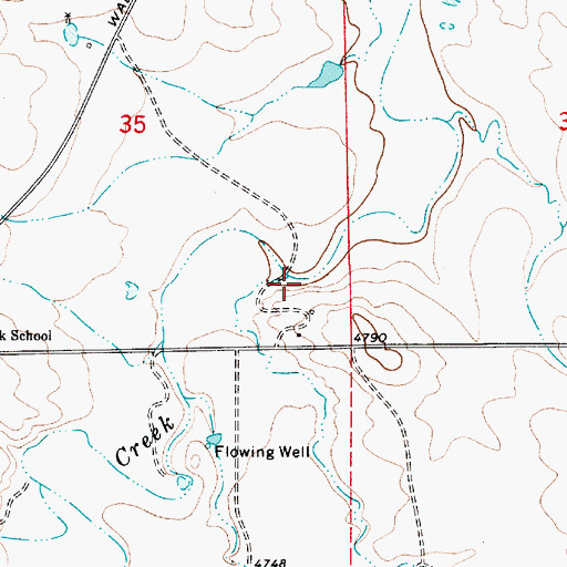 Topographic Map of Gould Draw, WY