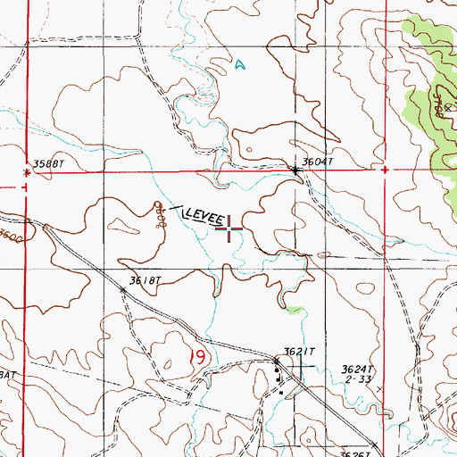 Topographic Map of Government Canyon, WY